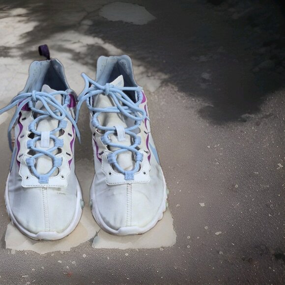 Nike React Element Psychic Blue Purple White Womens Shoes Sneakers Size 9 - Picture 2 of 8